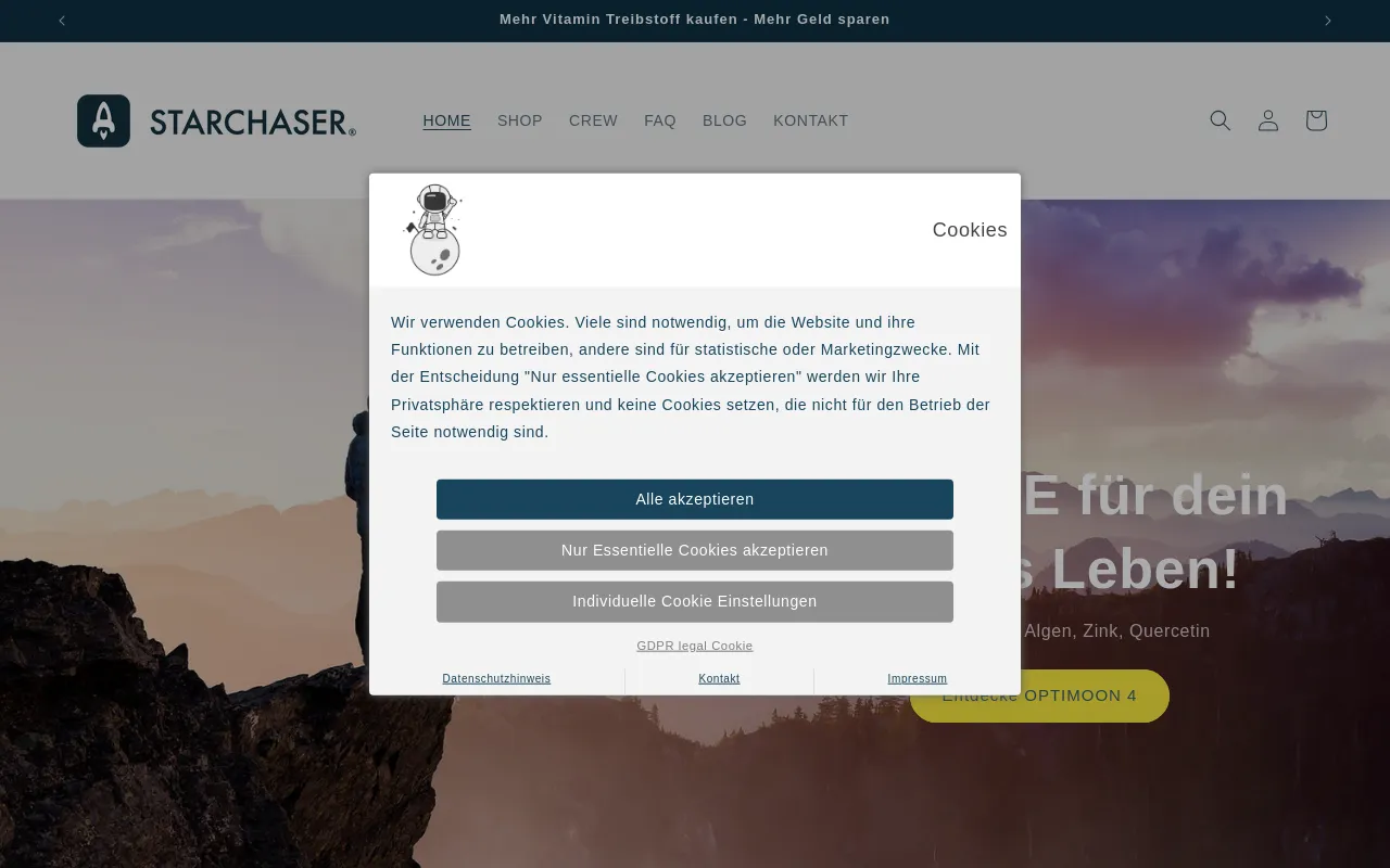 STARCHASER Nutrition screenshot