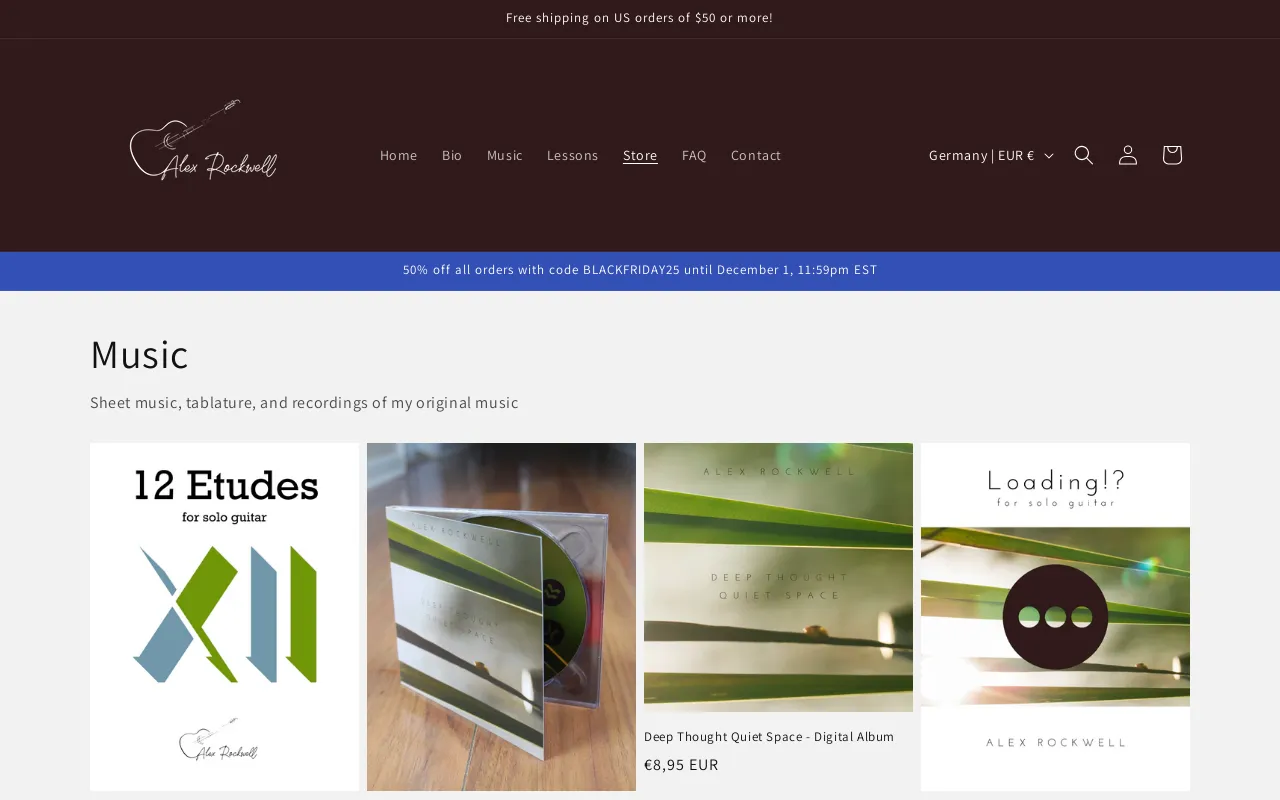 Alex Rockwell website screenshot