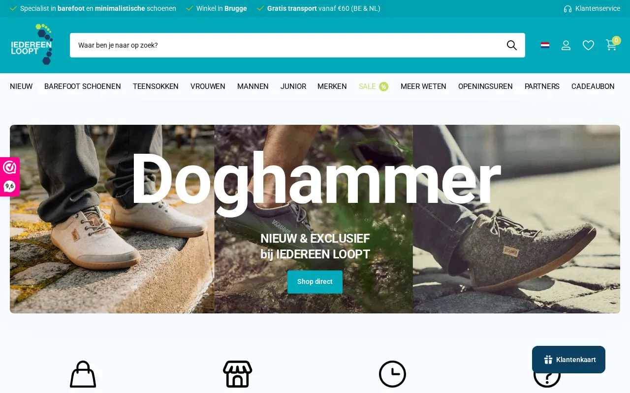 IEDEREEN LOOPT website screenshot