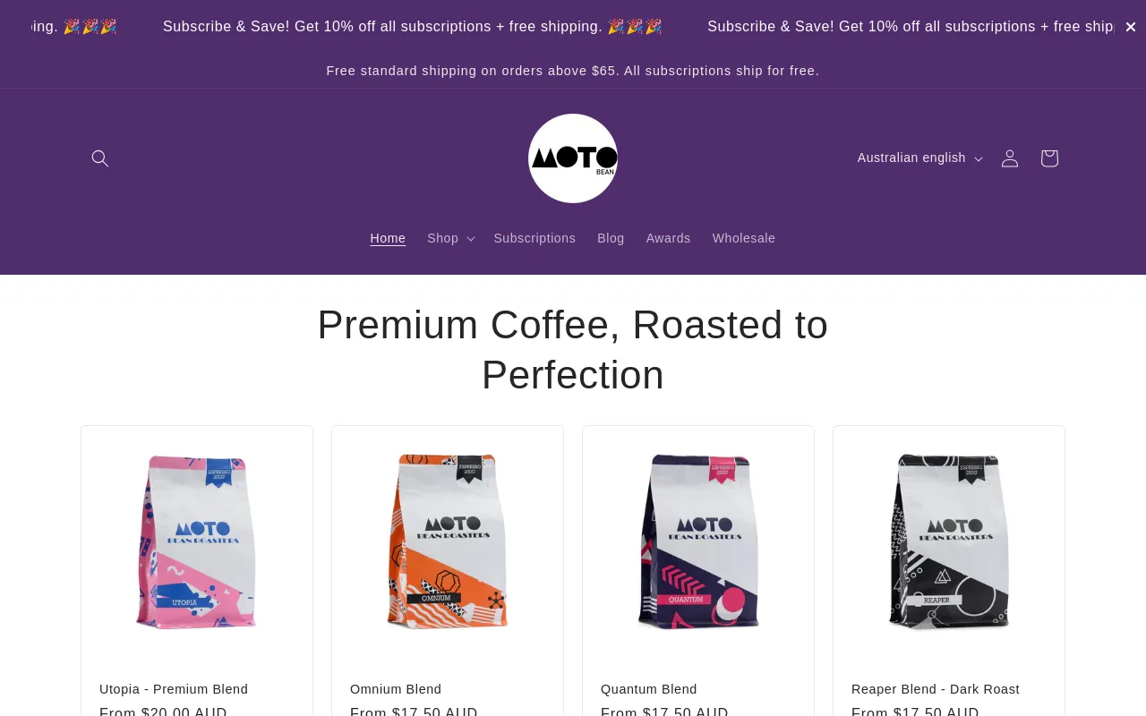 Motobean Roasters screenshot