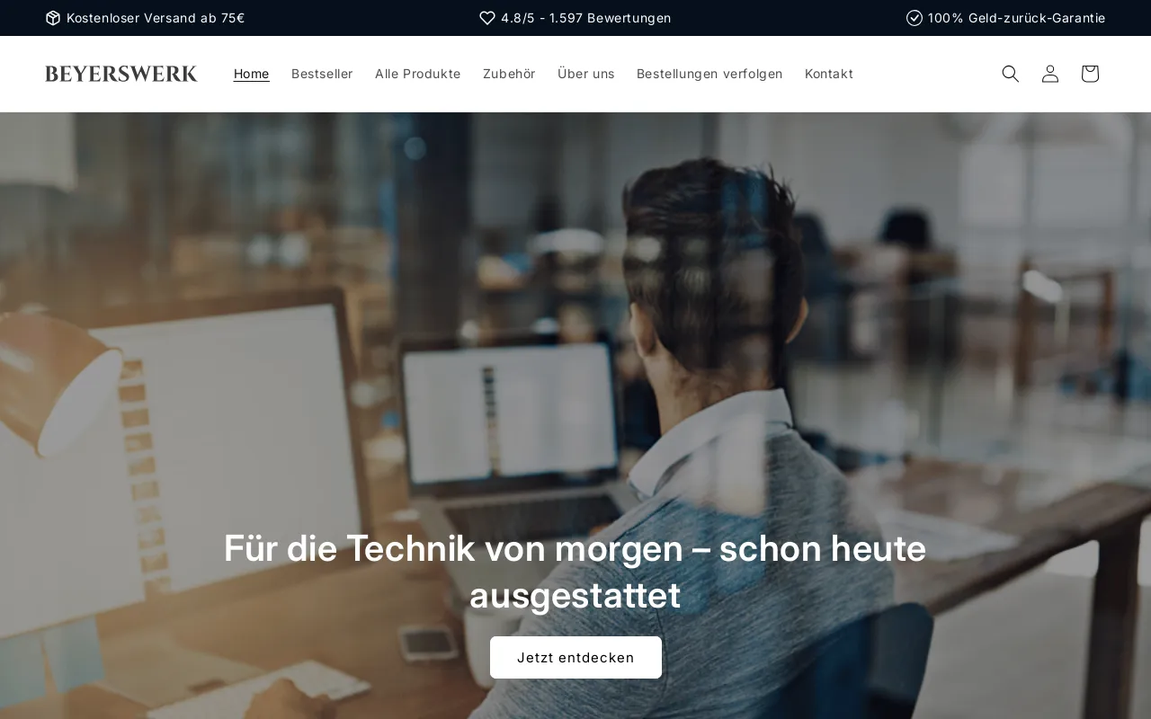 Beyerswerk website screenshot