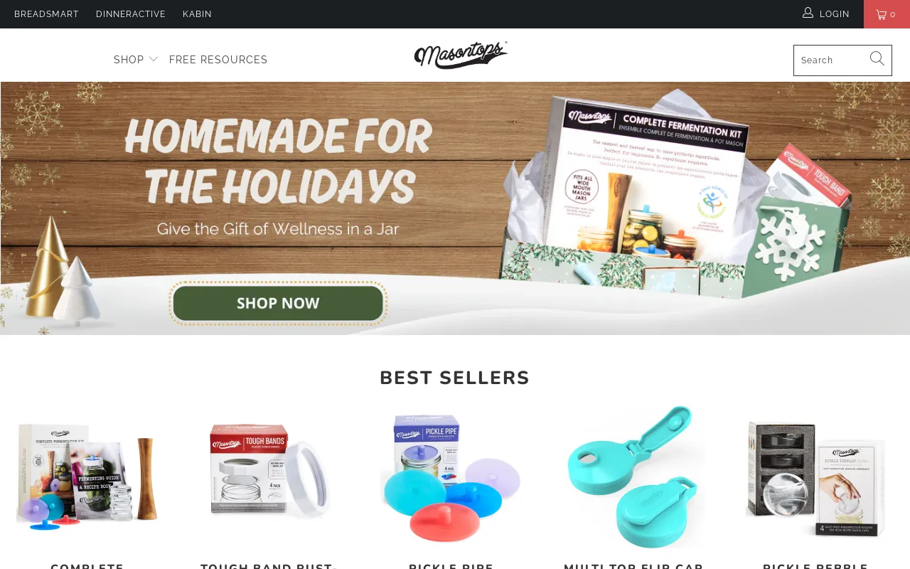 Masontops.com screenshot