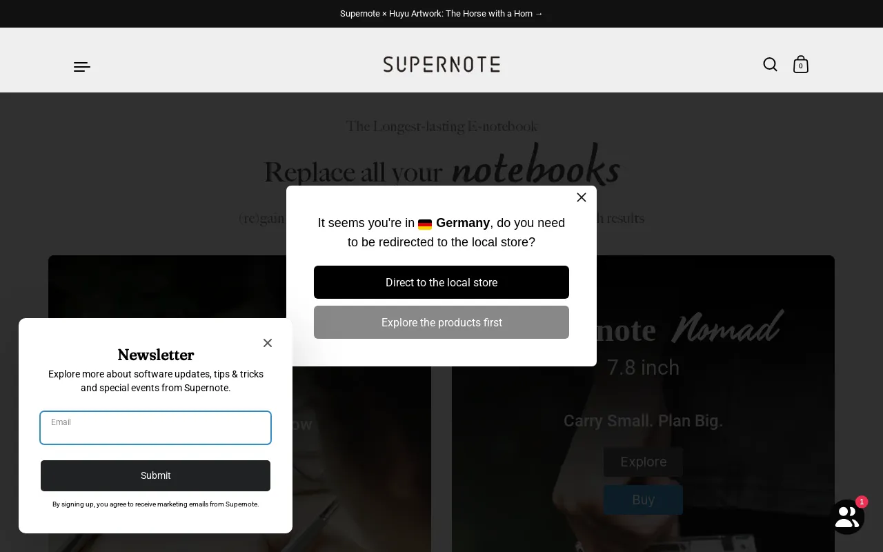 Supernote screenshot