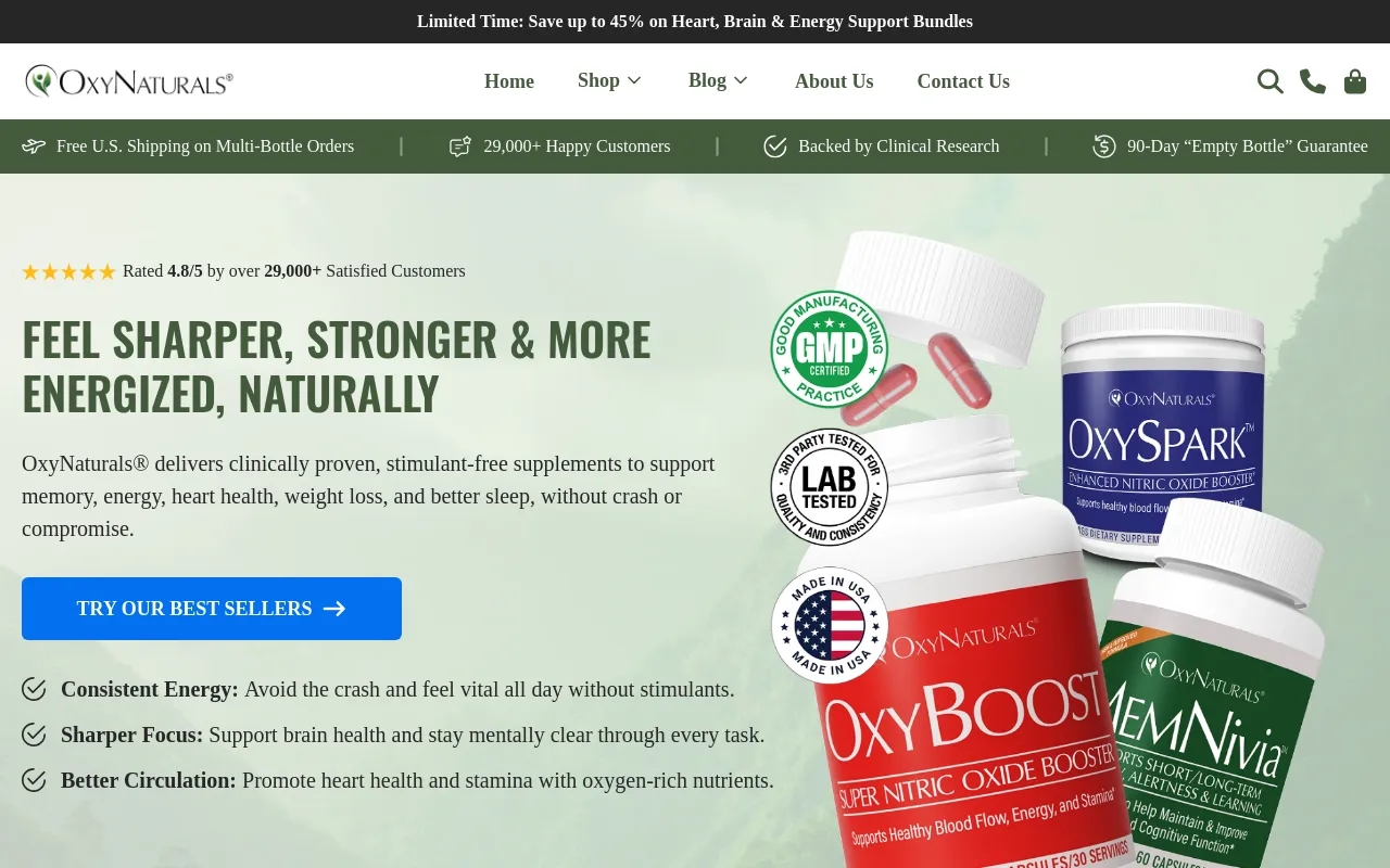 OxyNaturals screenshot