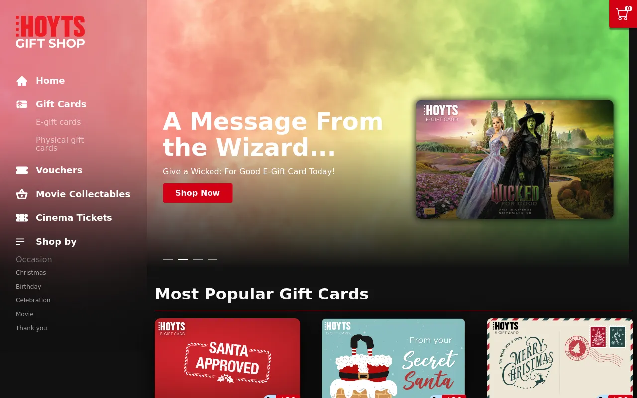 HOYTS Gift Shop Australia screenshot