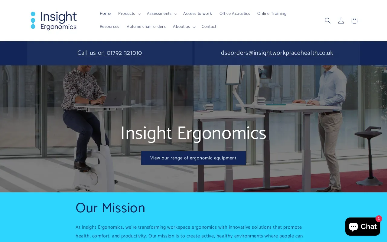 Insight Ergonomics website screenshot