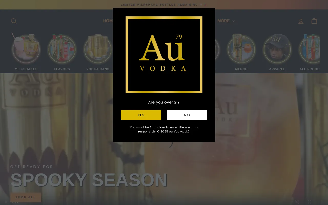 Au Vodka USA screenshot