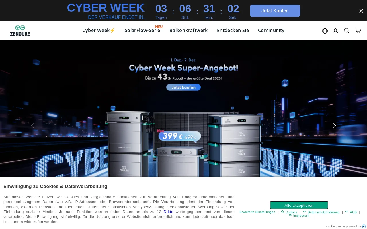 Zendure Deutschland screenshot