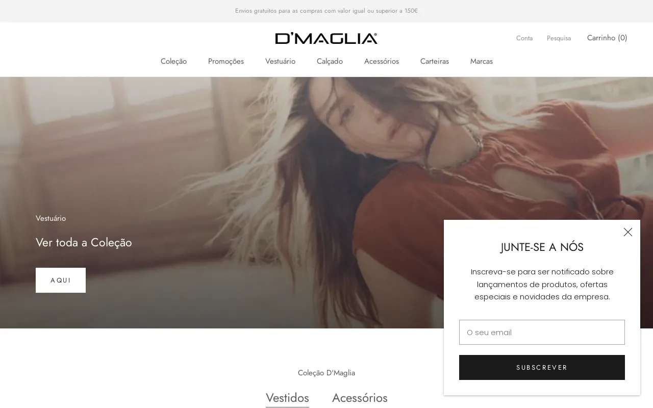 D'Maglia website screenshot