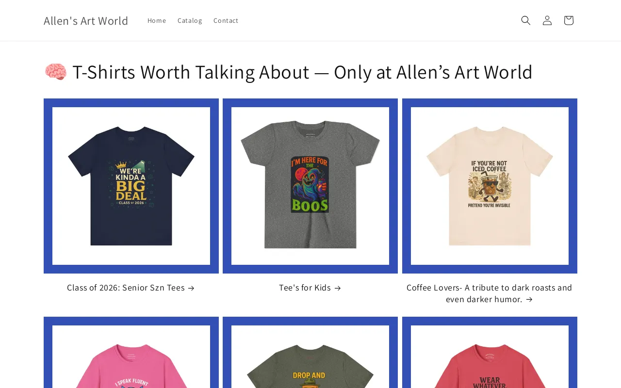 Allen's Art World website screenshot