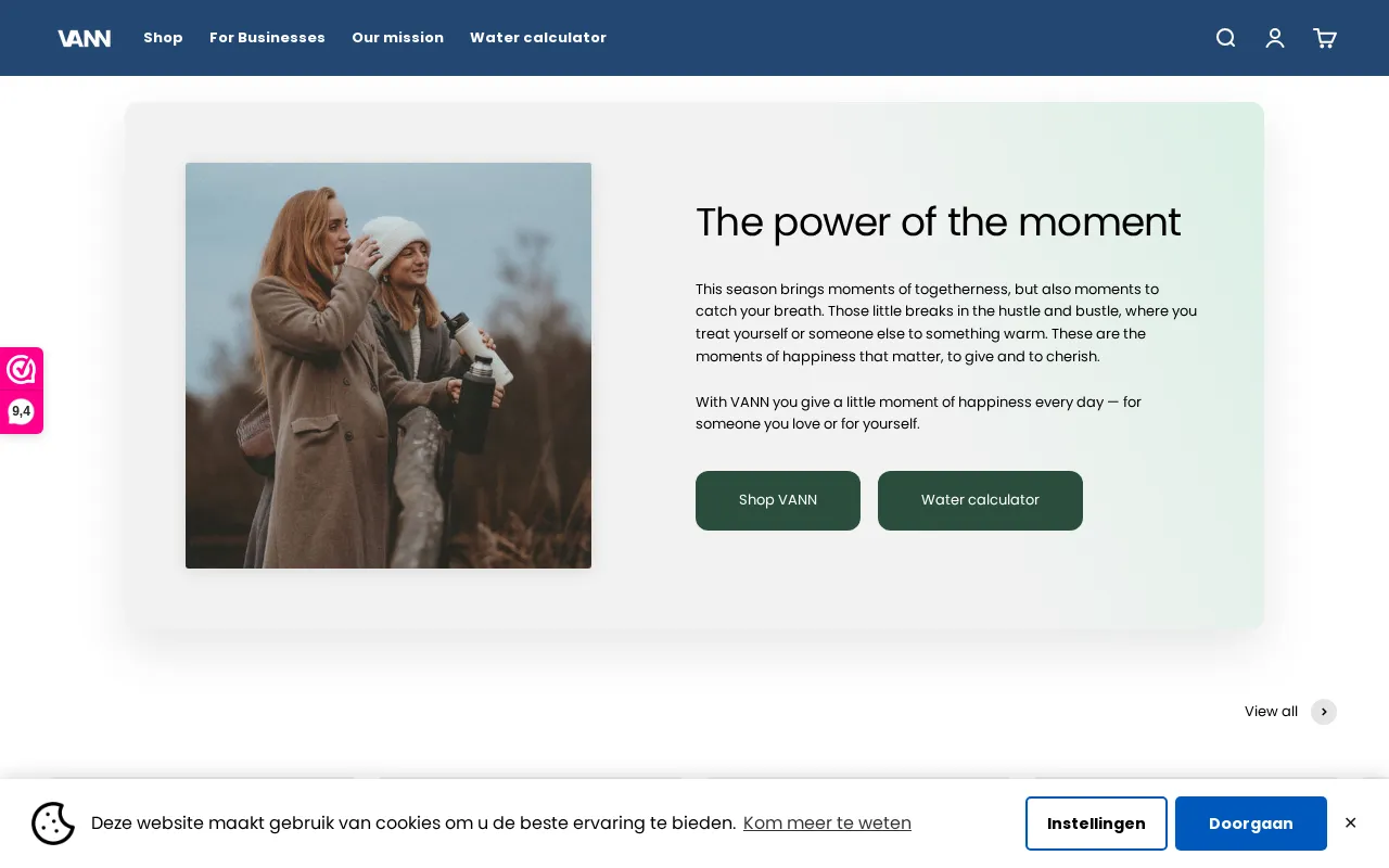 VANN bottles screenshot