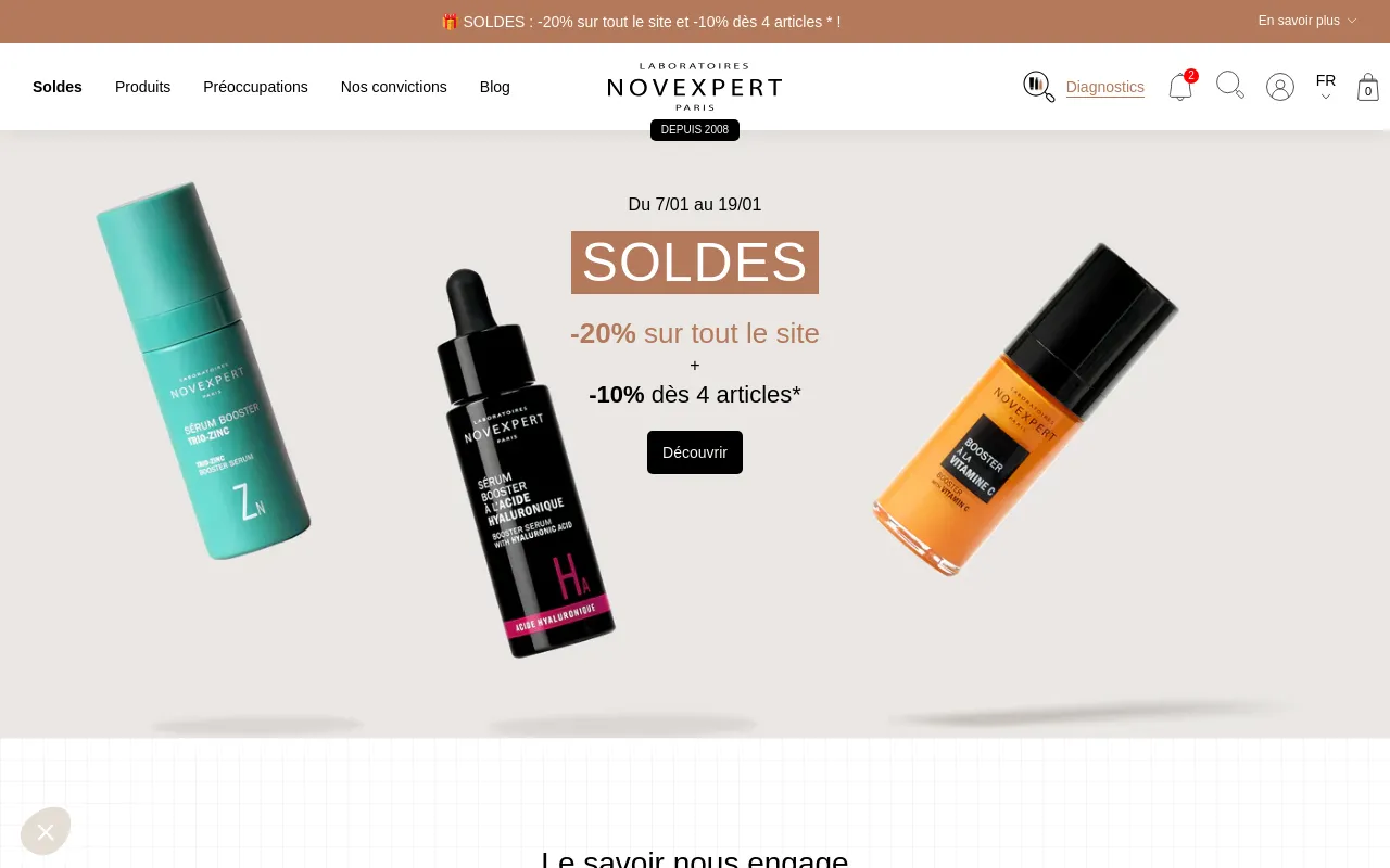 Laboratoires Novexpert screenshot