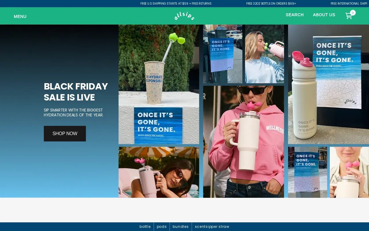 allsips website screenshot