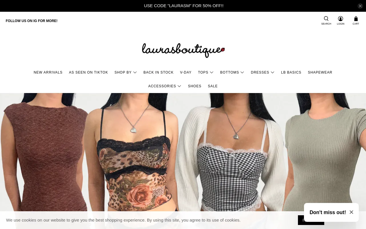 Laura's Boutique, Inc screenshot