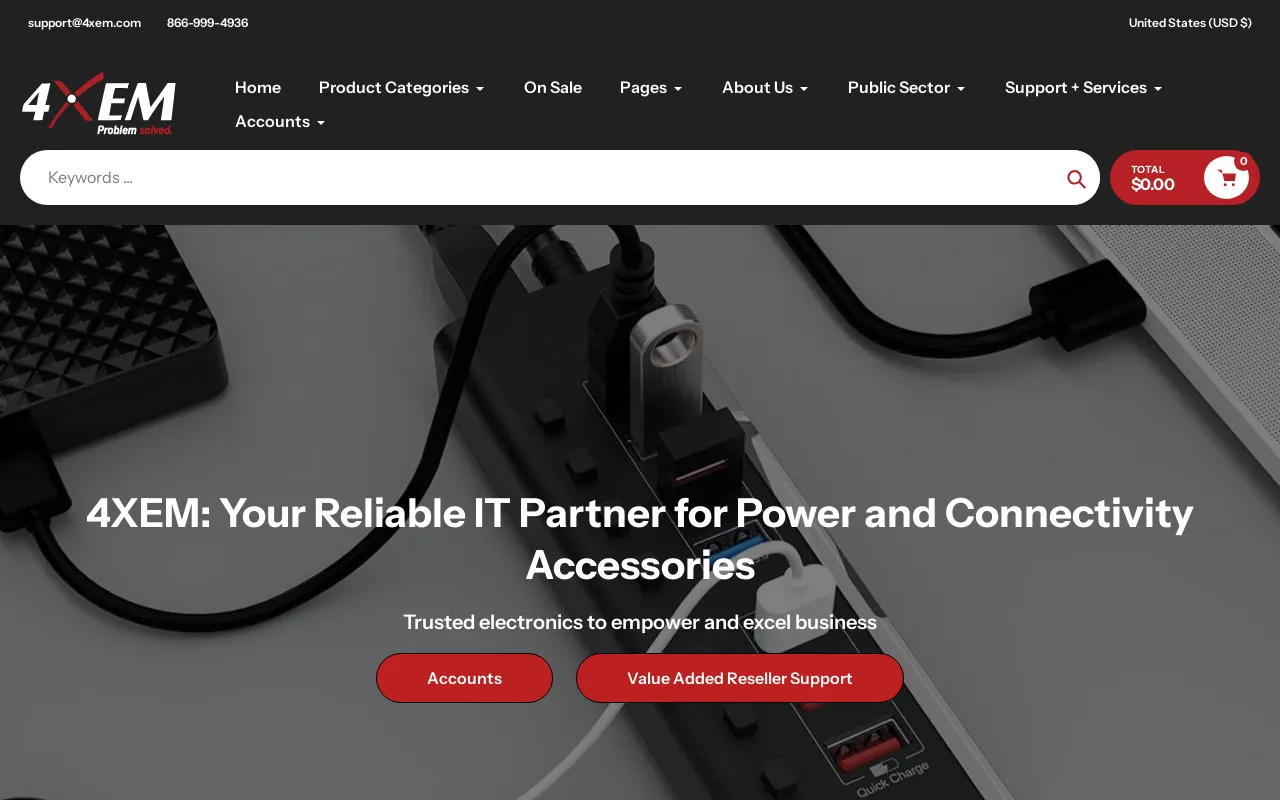 4XEM website screenshot