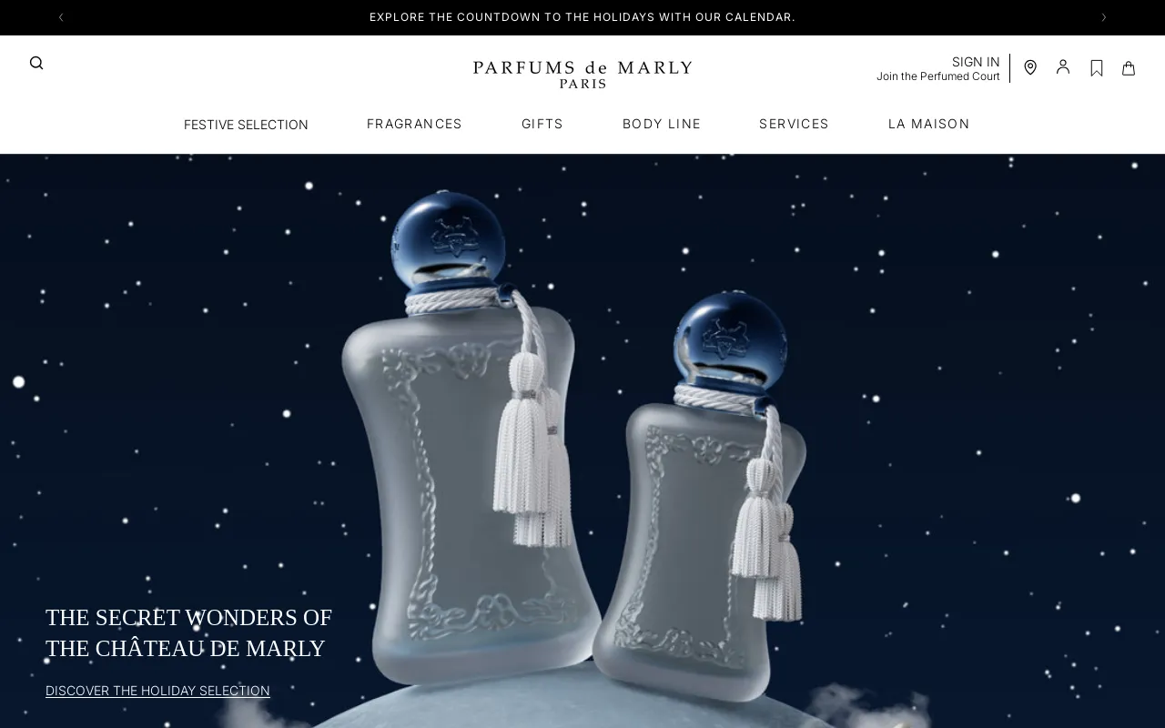 Parfums de Marly UK screenshot