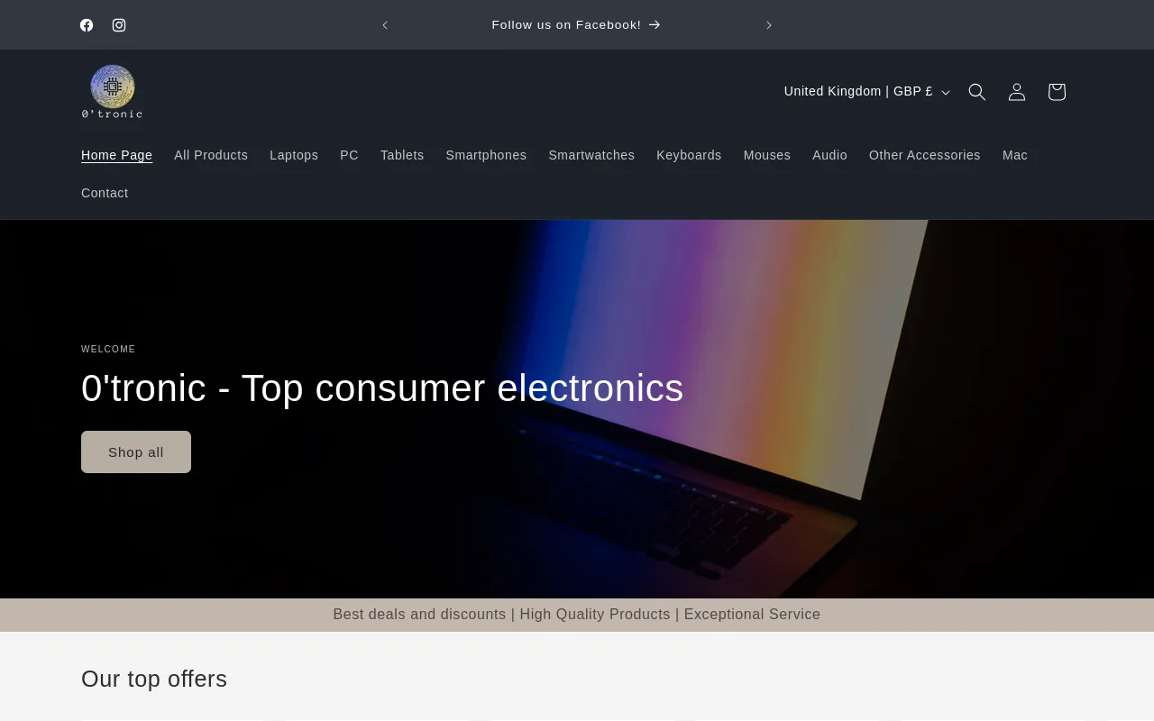 0'tronic screenshot