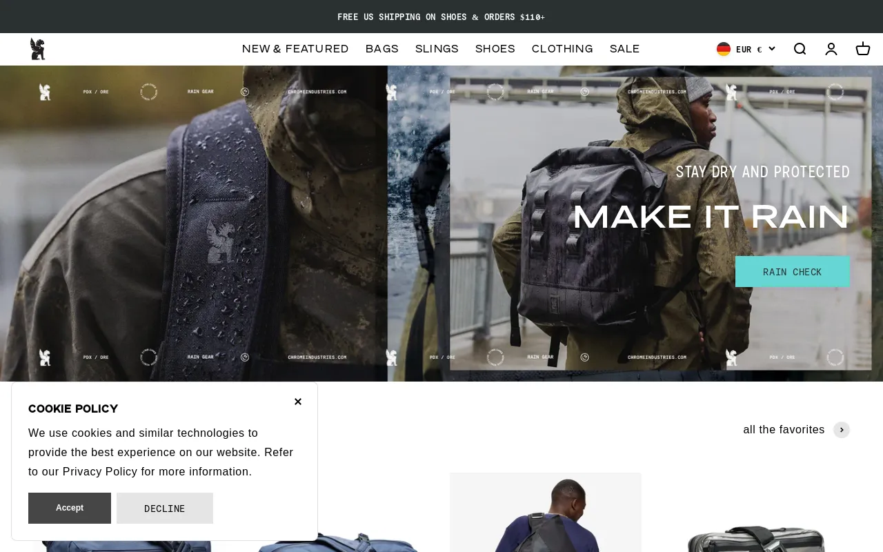 Chrome Industries screenshot