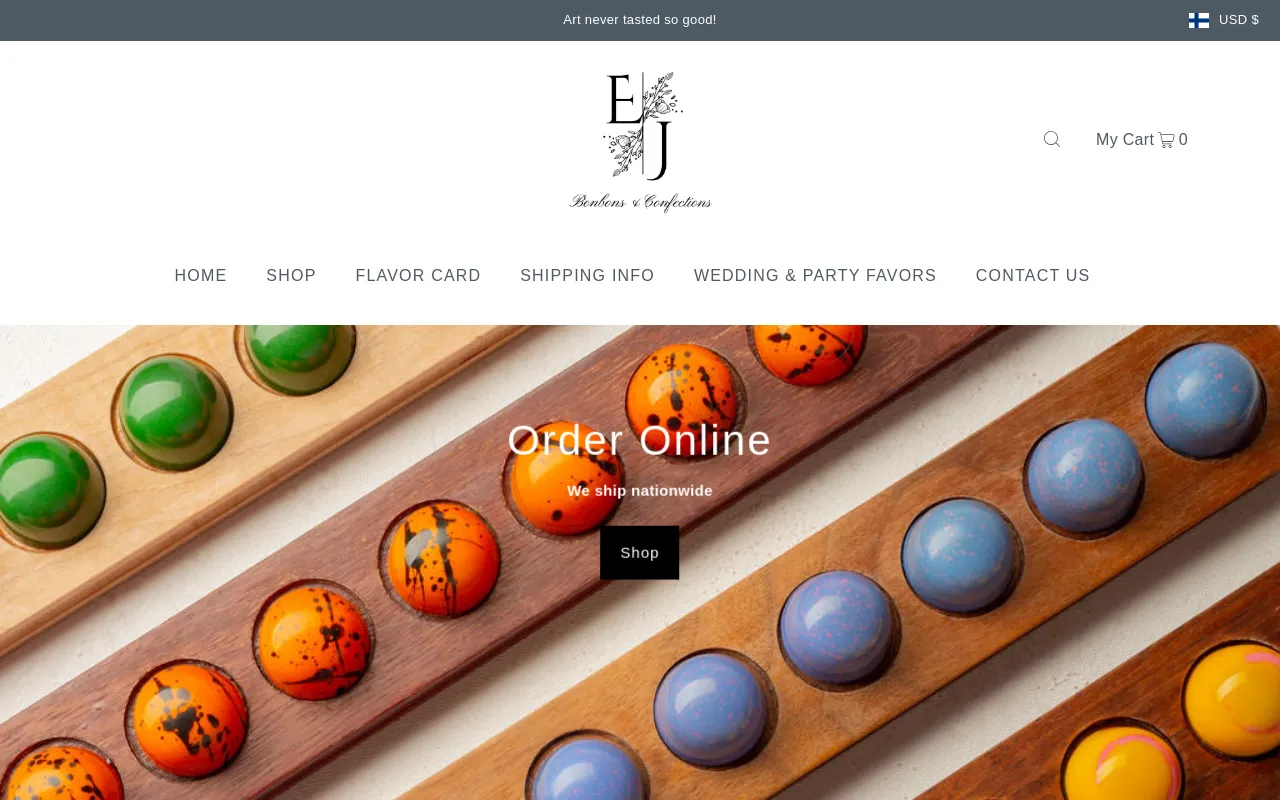 EJ Chocolates screenshot