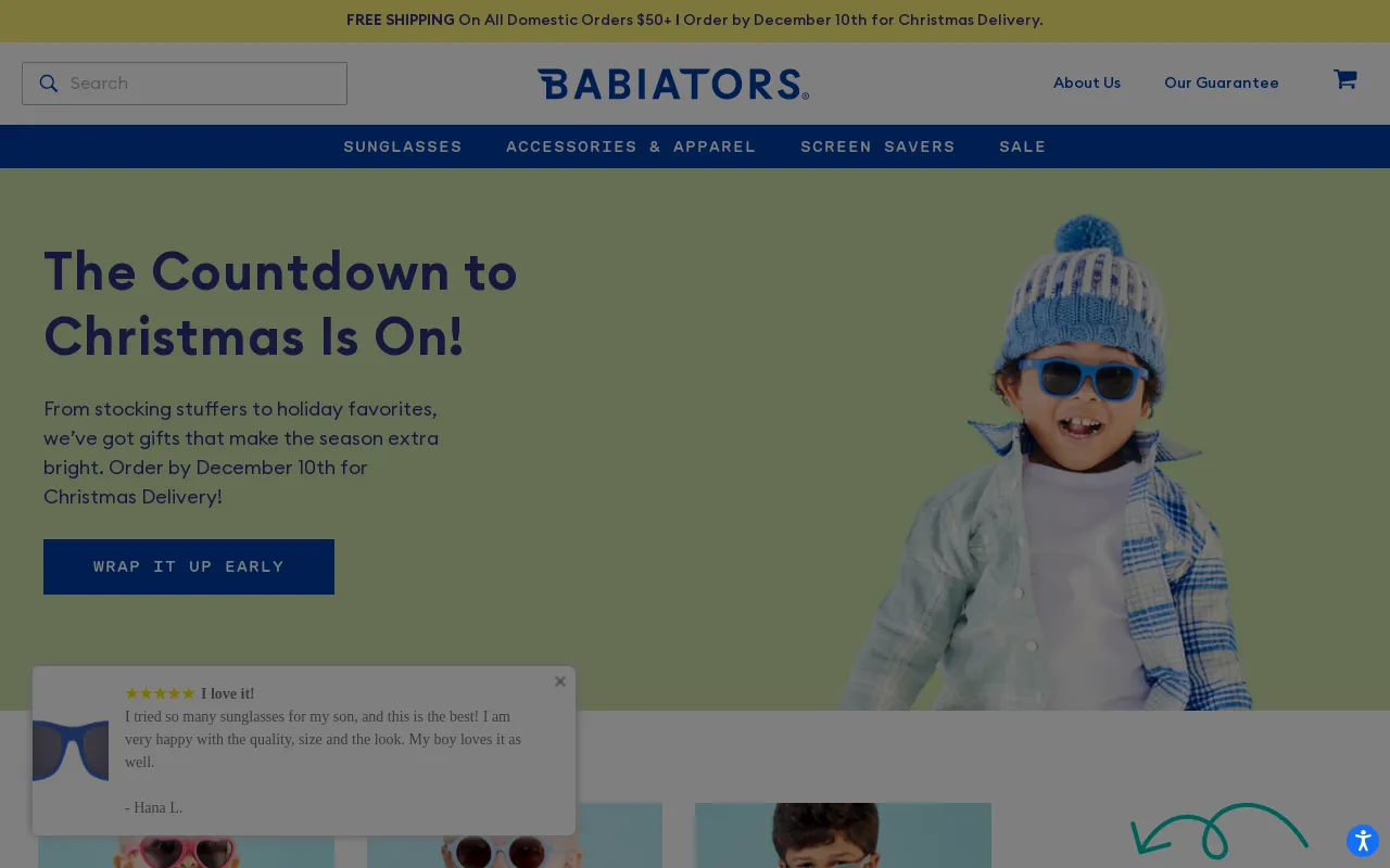 Babiators Sunglasses screenshot
