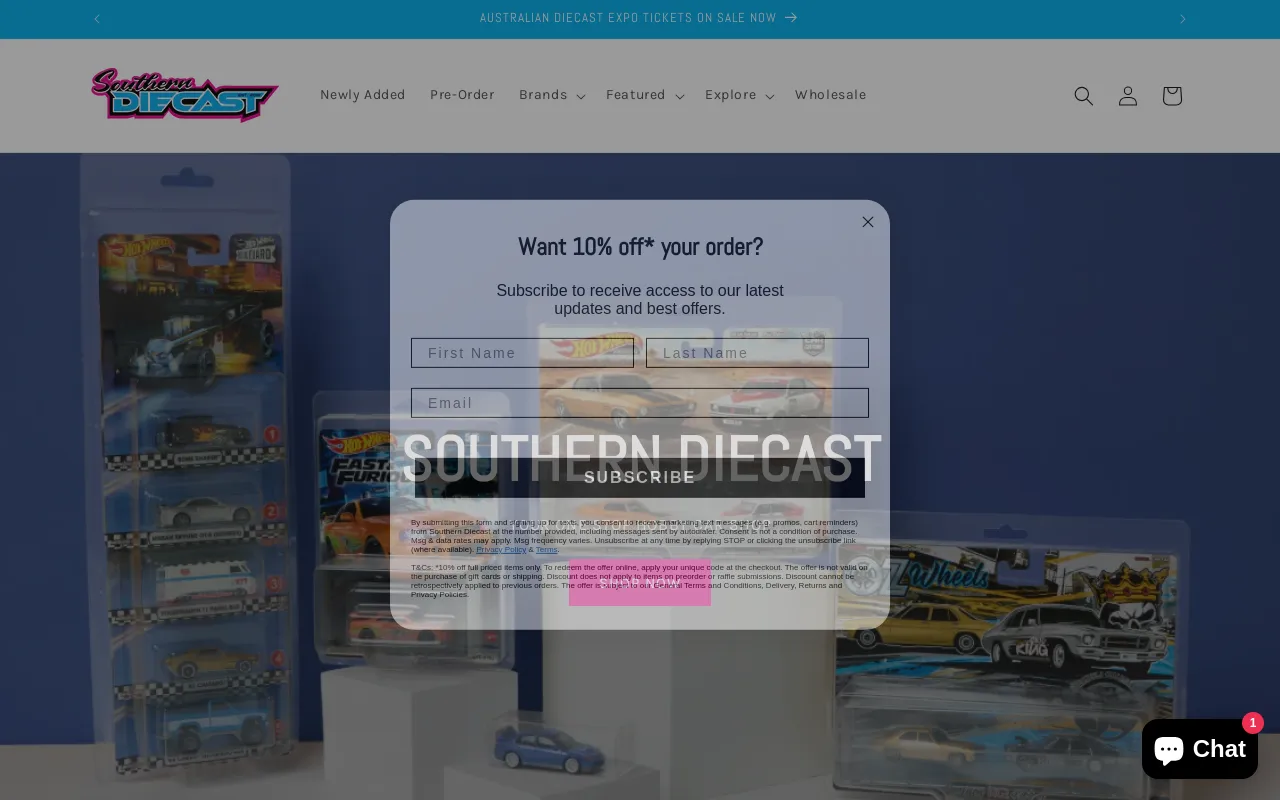 SouthernDiecast website screenshot