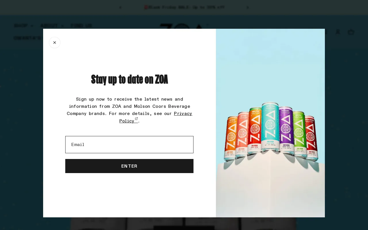 ZOA Energy screenshot