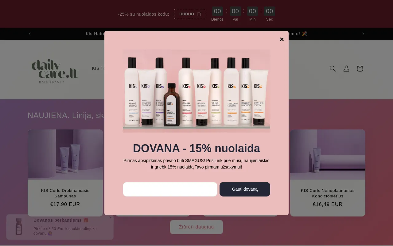 DailyCare.lt screenshot