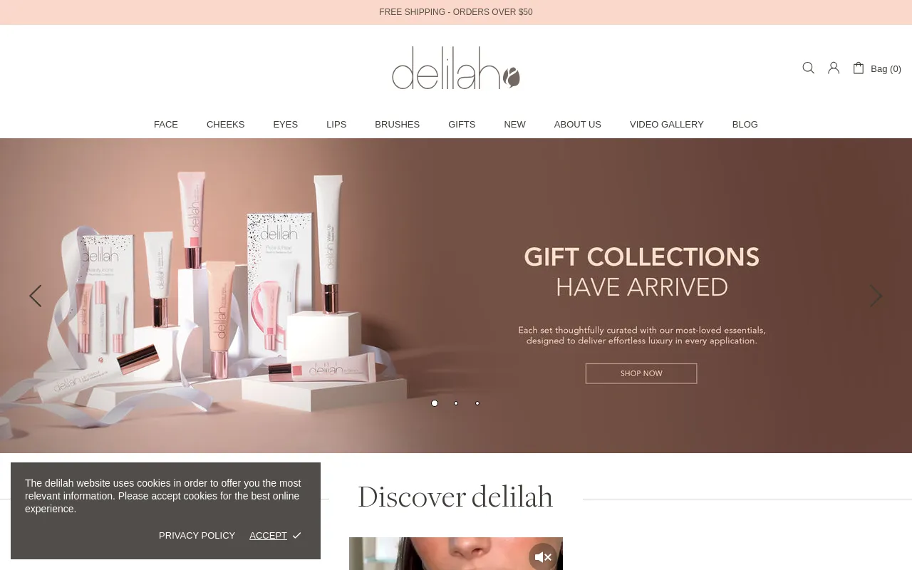 delilah Cosmetics US screenshot