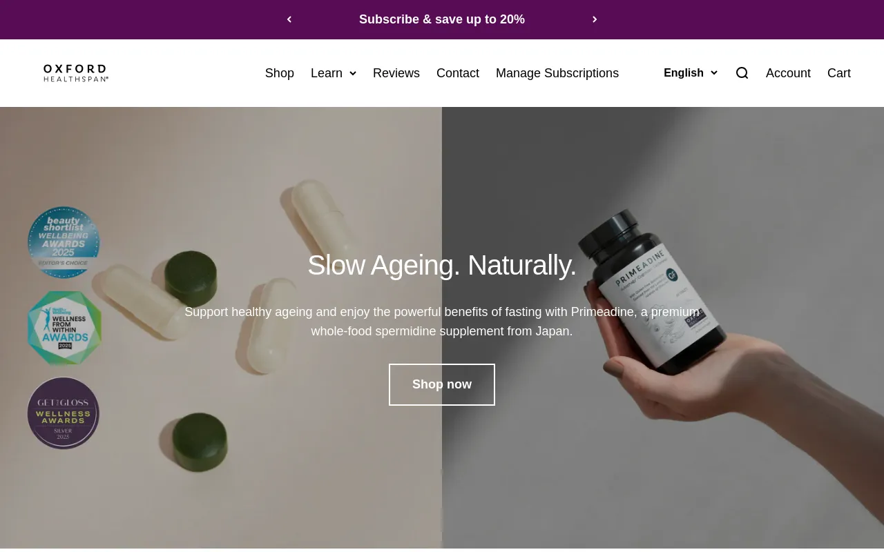 Oxford Healthspan® screenshot