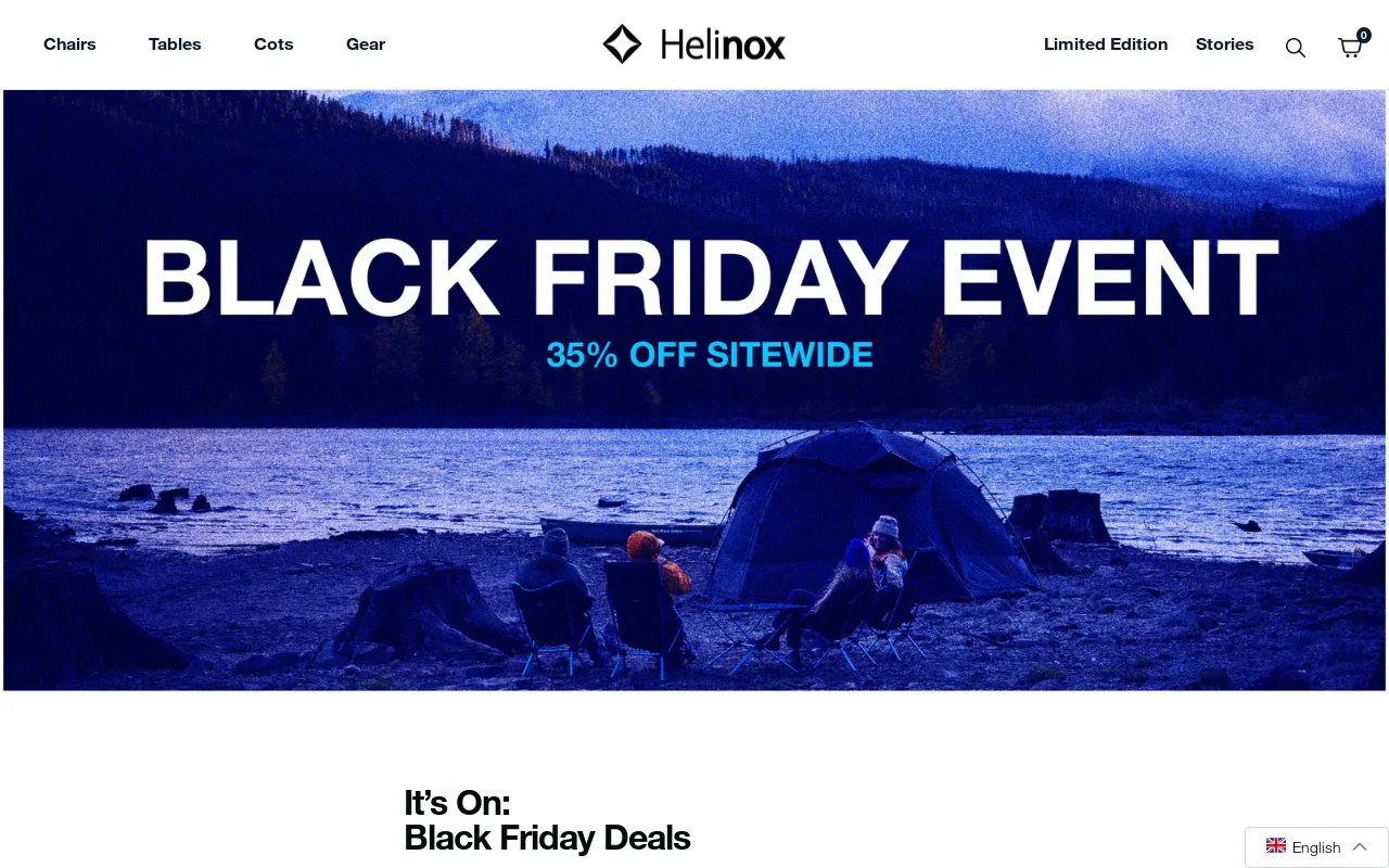 Helinox Europe screenshot