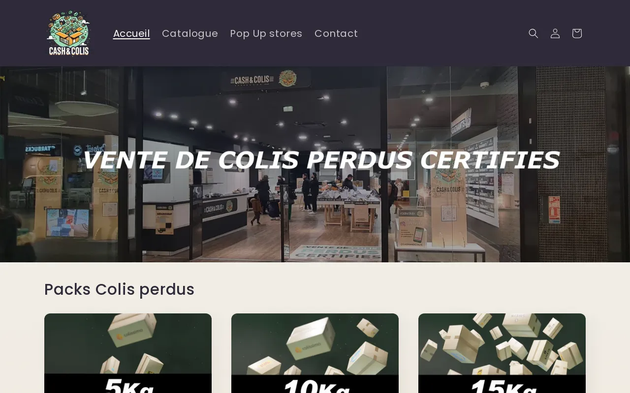 Cash & Colis website screenshot