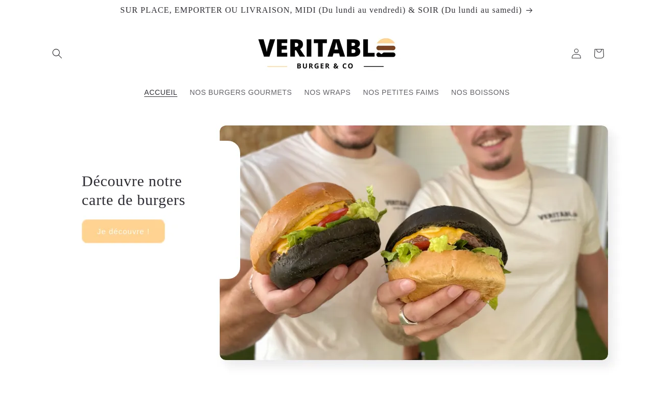 VÉRITABLE BURGER screenshot