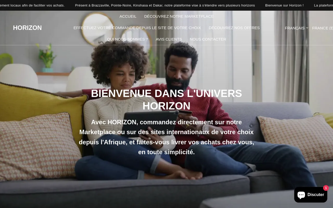 HORIZON website screenshot
