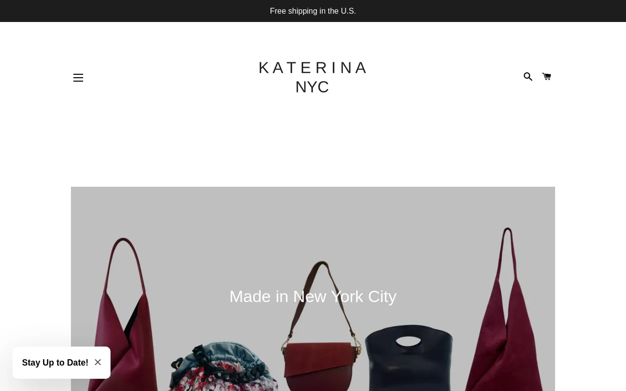 Katerina NYC website screenshot