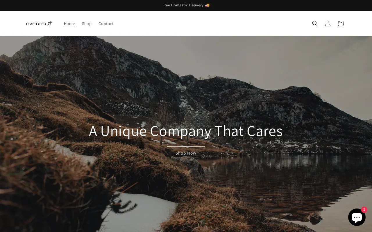 ClarityPro website screenshot