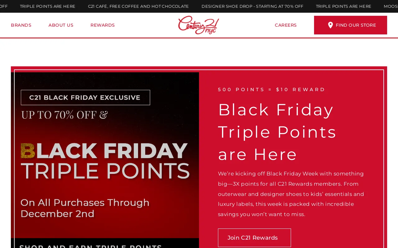 Century 21 Stores screenshot