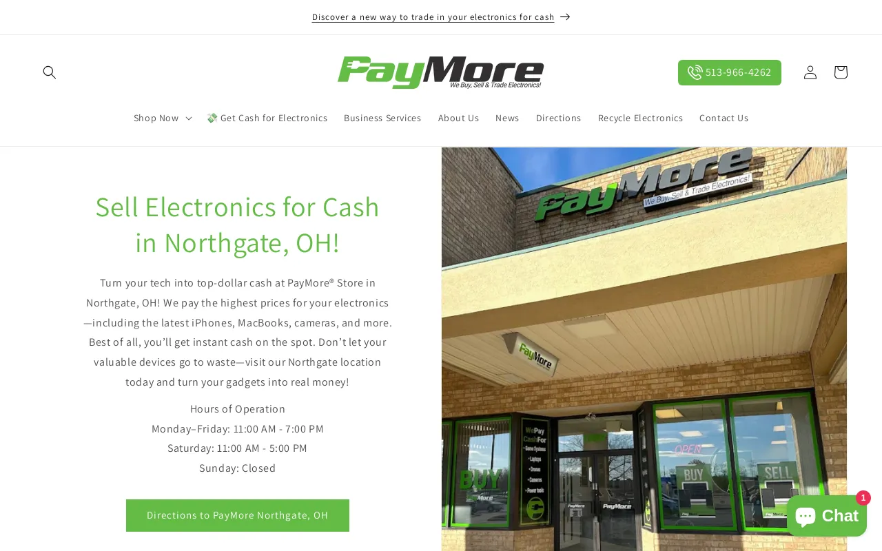 PayMore Northgate website screenshot