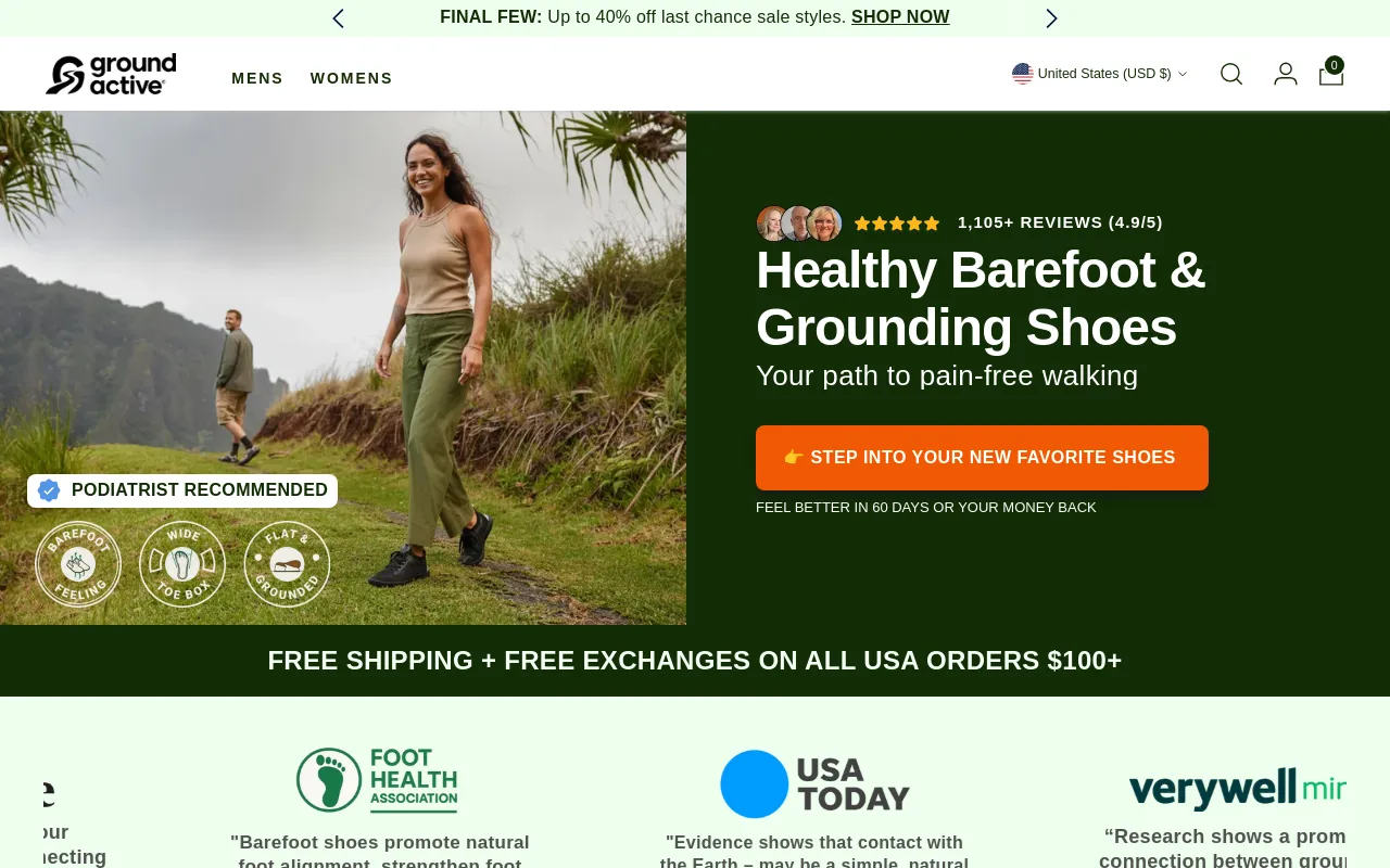 Ground Active website screenshot