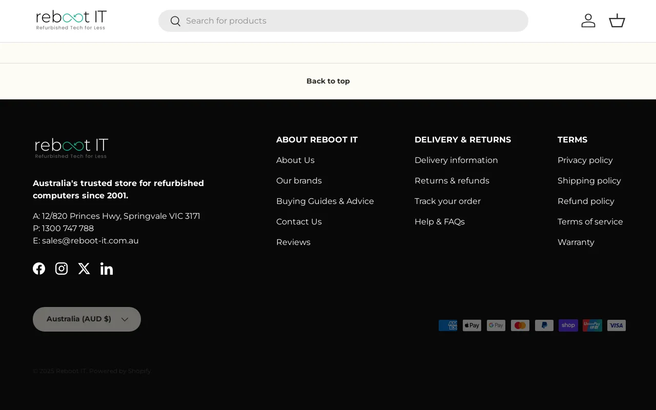Reboot IT website screenshot