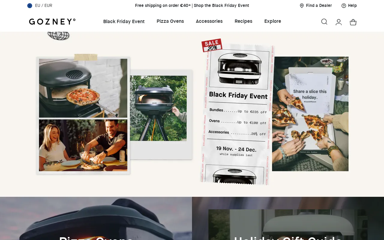 Gozney EU screenshot