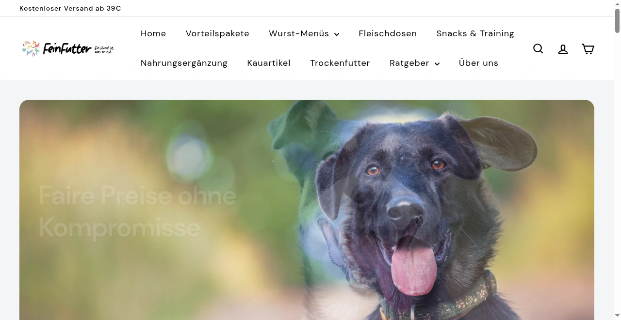 FeinFutter website screenshot