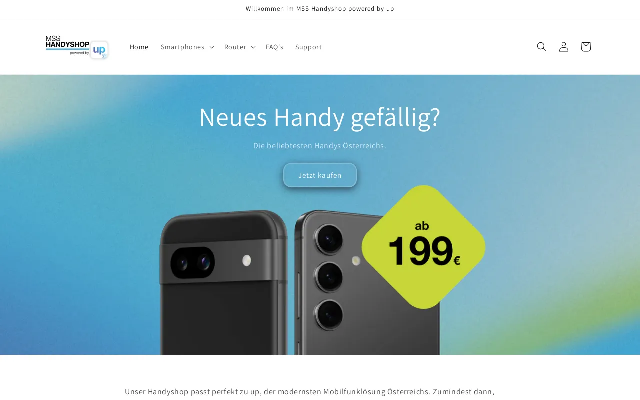 MSS Handyshop website screenshot