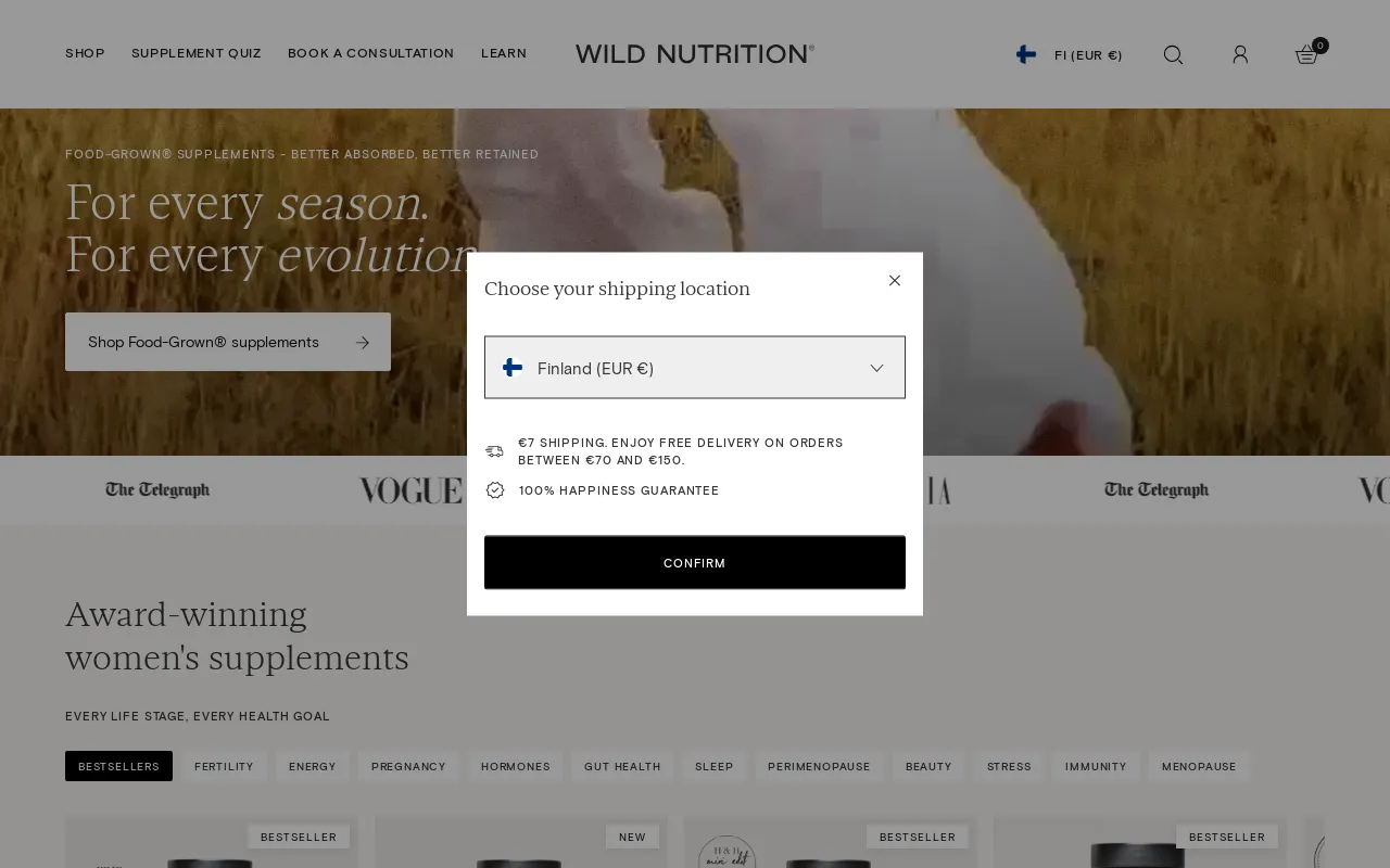 Wild Nutrition® Ltd screenshot