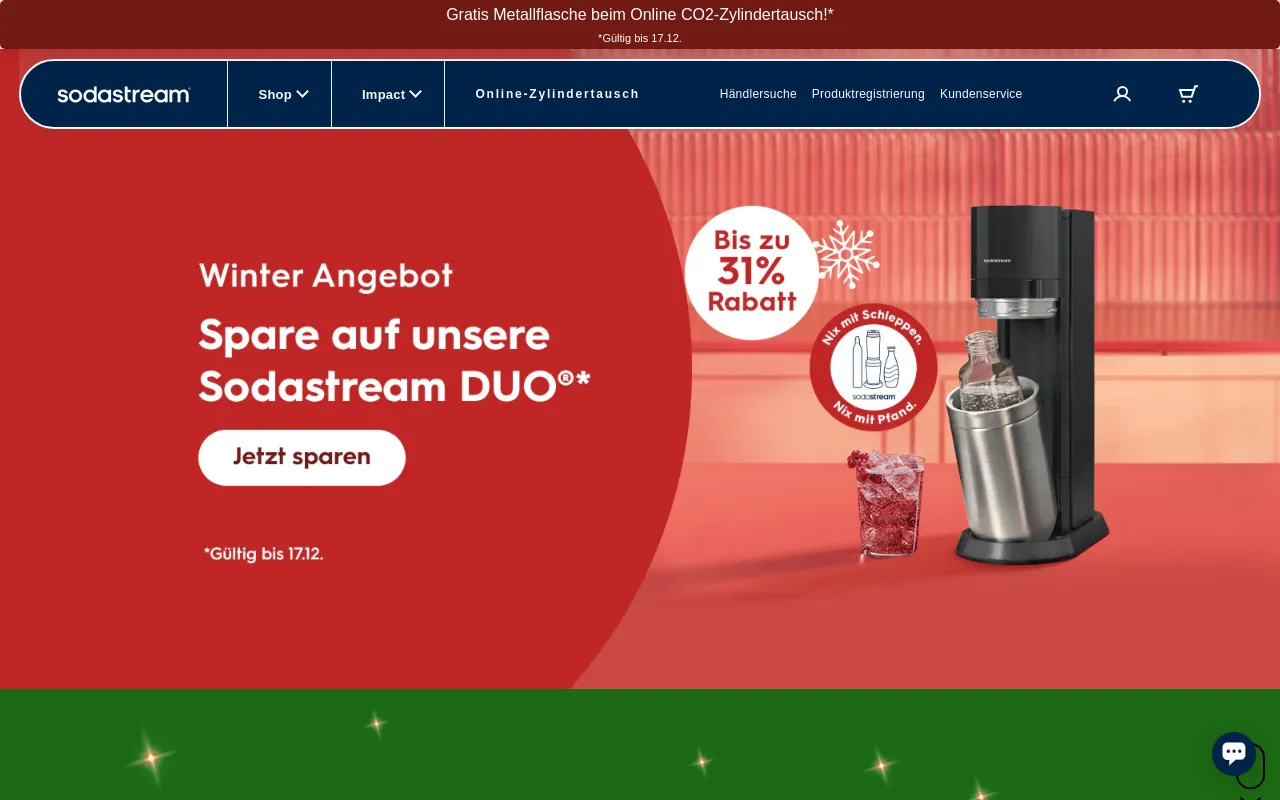 SodaStream Österreich screenshot