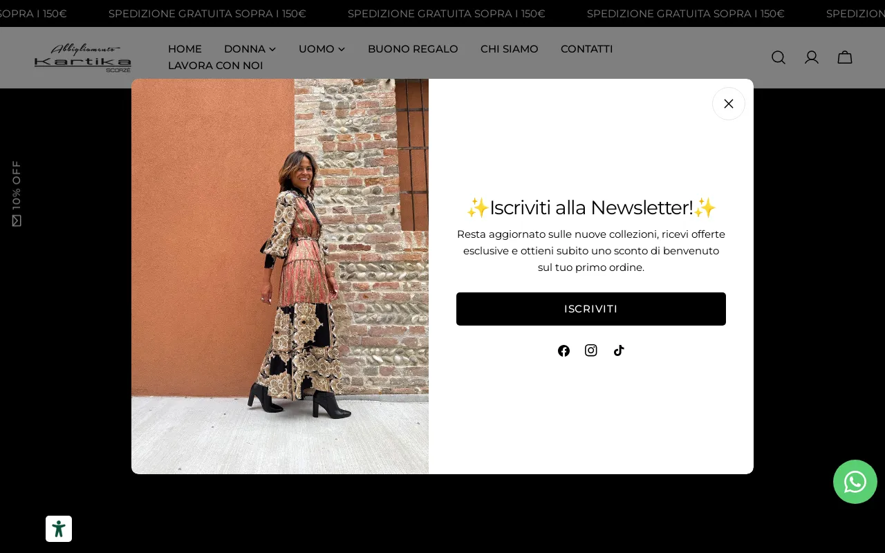 Kartika Scorzè website screenshot