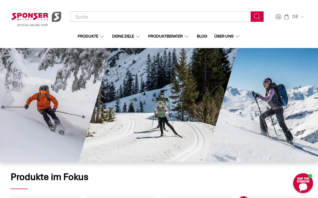 SPONSER SPORT FOOD AG screenshot