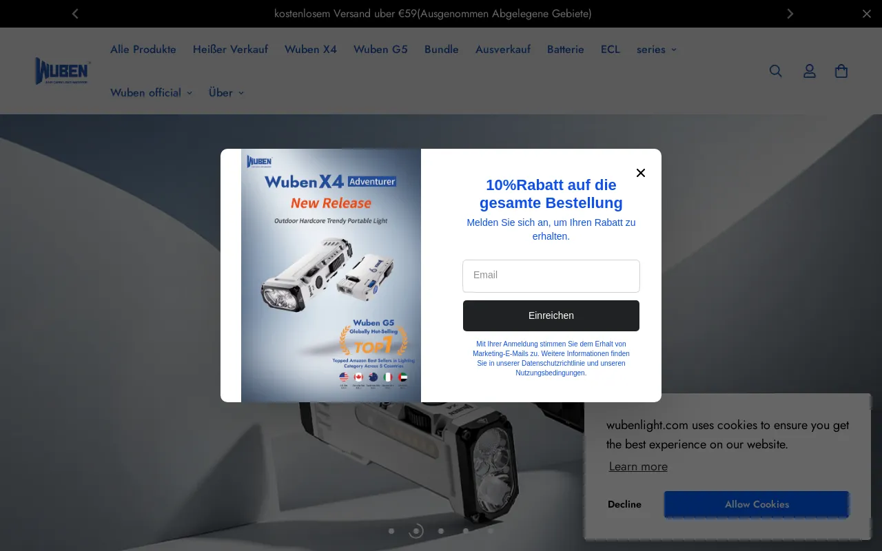 Wuben Germany screenshot