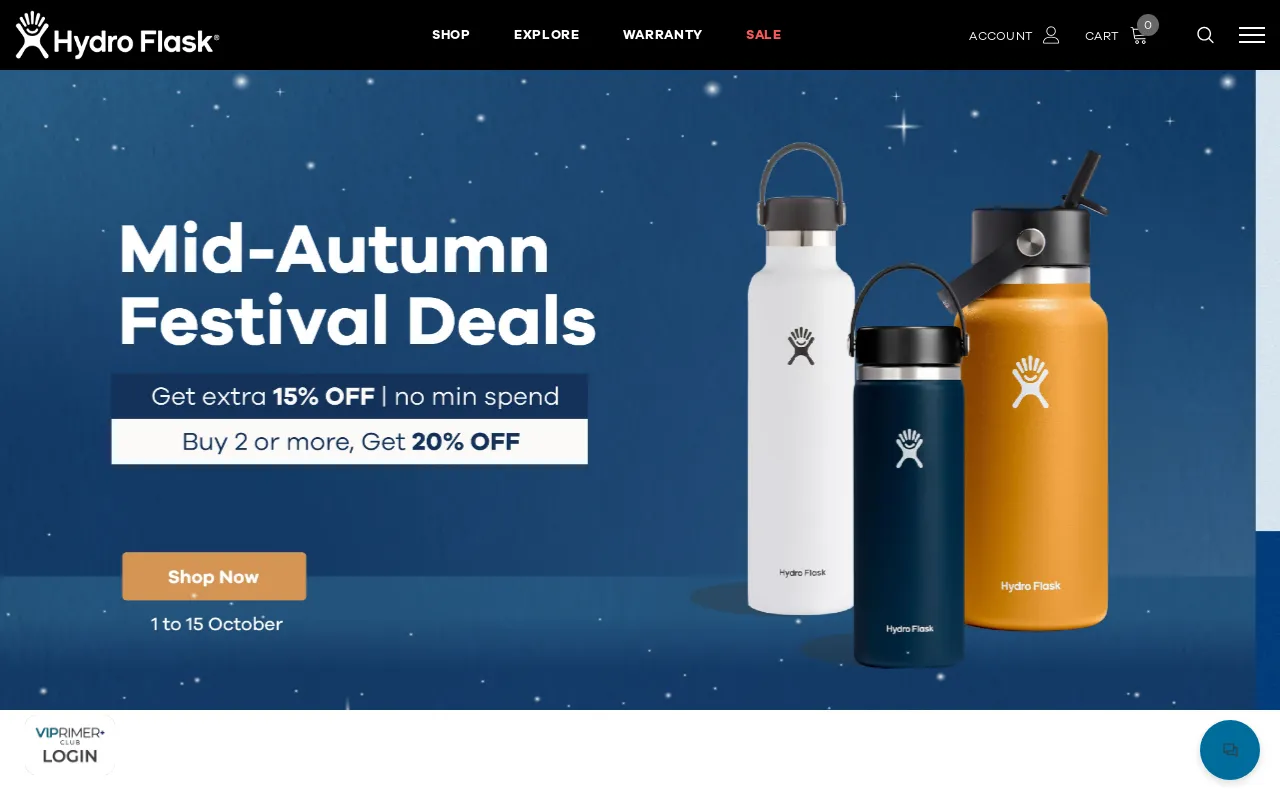 Hydro Flask Singapore screenshot