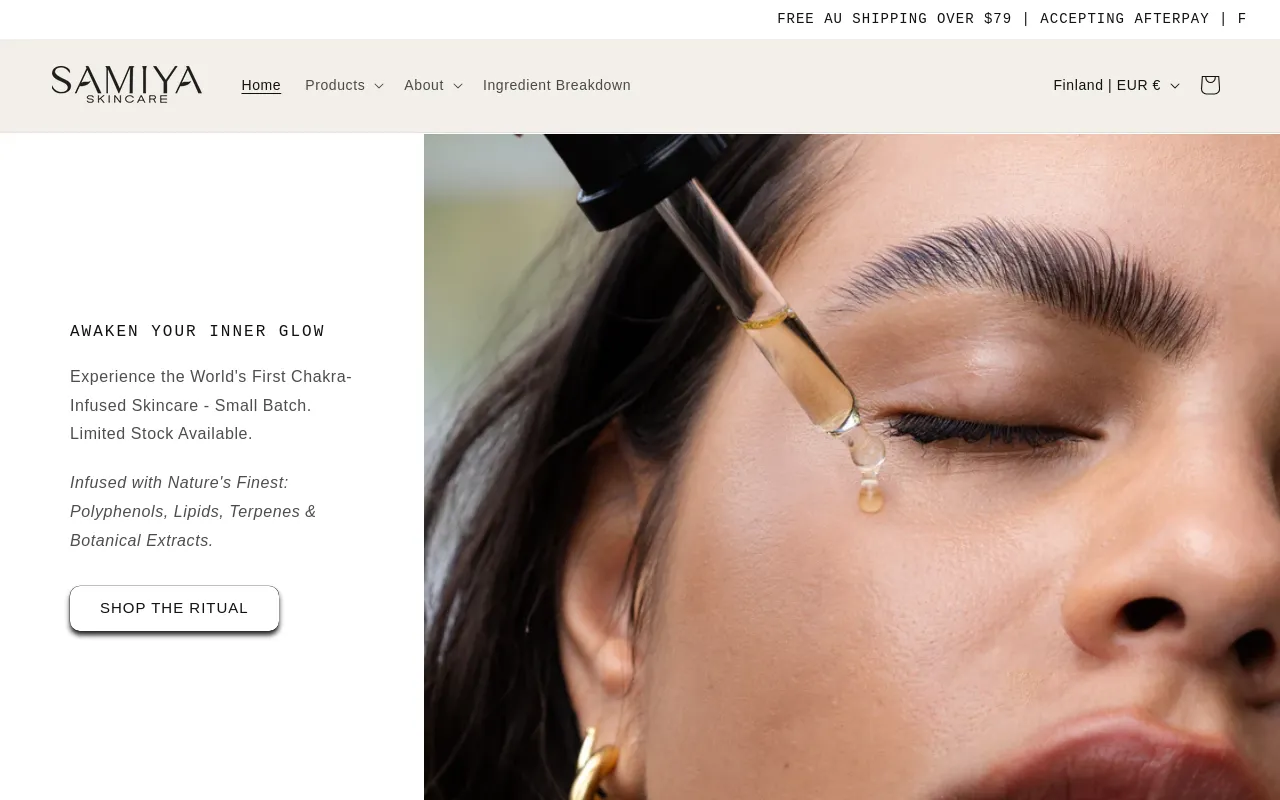 Samiya Skincare screenshot