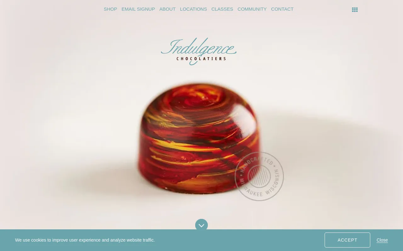 indulgencechocolatiers screenshot